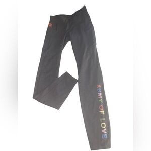 lululemon athletica Black Leggings with Multicolor Text